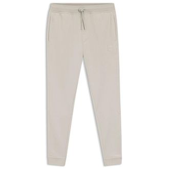 BOSS Logo-patch tracksuit bottoms in cotton terry