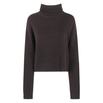 Lisa Yang Zerlina Sweater - Dames - Coltruien - Bruin - XS - Kasjmier - Truien & Vesten