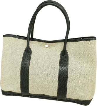Herm&egrave;s Black Toile H Tote Bag (Pre-Owned)