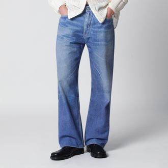 Our Legacy Jeans Third Cut in Digital Blue Aurora Print