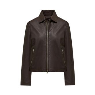 Bomboogie Dames, Jassen, Bruin, Maat: XL Leer