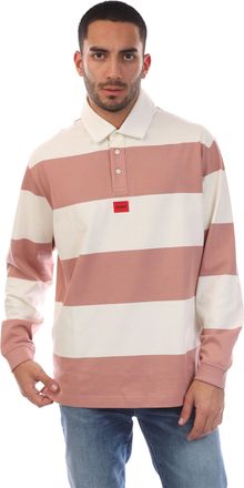 HUGO BOSS Hugo Mens Diragbi Long Sleeve Polo Shirt in Multi colour - Multicolour Cotton - Size X-Large