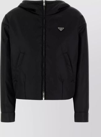 Prada quilted hooded cropped jacket