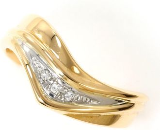 C&A Green Platinum Yellow Gold Yellow Gold (18K) Platinum 900 Band Ring (Pre-Owned)