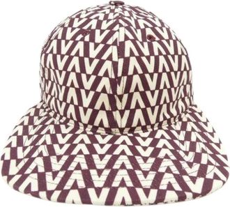 Valentino Pre-owned Garavani Cap - Dames - Vintage Accessoires - Rood - ONE Size - Katoen - Vintage