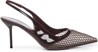 PARIS TEXAS Rood Noir Lakleren Puntige Hakken - Dames - Pumps - Bruin - 37 1/2 EU - Leer - Schoenen