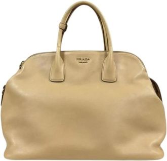 Prada Pre-owned Vintage Handbag - Dames - Vintage Handtas - Beige - ONE Size - Leer - Vintage