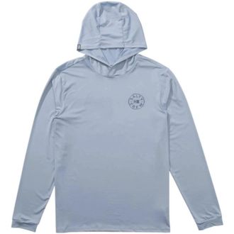 Salty Crew Watermark Hoodie Mens Blue Fog Stretch Long Sleeve Pullover JDM2784