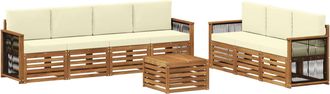 vidaXL Juegos De Sof&aacute;s 8 Uds. Madera De Acacia S&oacute;lida Vidaxl