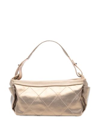 Chanel 2006-2008 Paris Biarritz Quilted Coated Canvas handbag - Gold