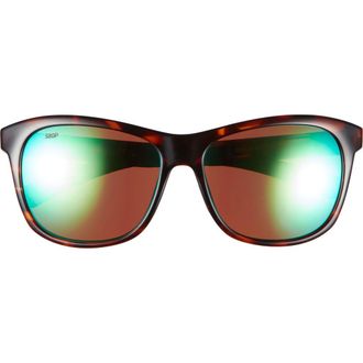 Costa 56mm Polarized Rectangle Sunglasses in Tortoise at Nordstrom Rack