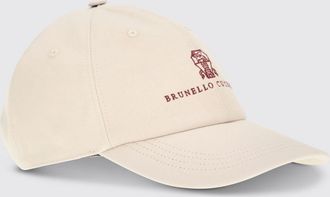 Brunello Cucinelli Cappello da baseball in cotone con logo ricamato