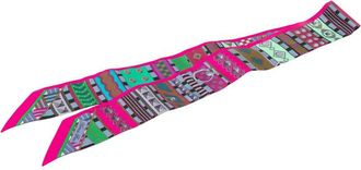 Herm&egrave;s Pre-owned Hermes Colliers de Chiens Silk Twilly Scarf Ladies FHQQ5Z7QCRJ1RLPZ