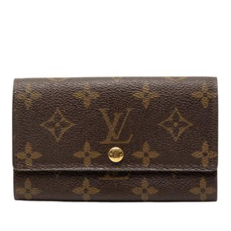 Louis Vuitton Monogram Brown Pvc Leather Wallet (Bi-Fold) (Pre-Owned)