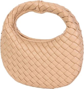 Tiffany & Fred Hand-Woven Leather Mini Hobo Bag