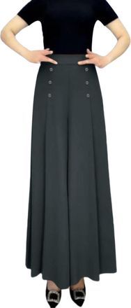 Generic Wide Leg Yoga Pants for Women UK Long Length | Black Flared Trousers Women Plus Size Flowy Casual Pants High Waisted Straight Leg Trousers Loose Sweat