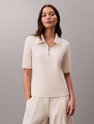 Calvin Klein Polo de manga corta con cremallera