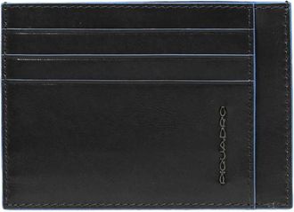 Piquadro Leather mens slim credit card holder with Rfid protection - Heren - Portefeuilles - Zwart - ONE Size - Accessoires