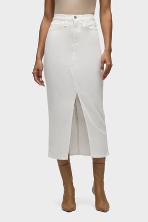 Hudson Reconstructed Midi Skirt In White