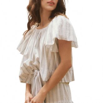 The Great. The Dale Top In Saltwater Stripe
