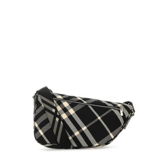 Burberry Embroidered Fabric Shield Crossbody Bag