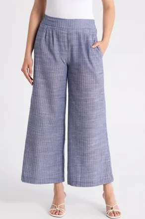 Renee C Print Wide Leg Pants in Denim at Nordstrom Rack, Size X-Large