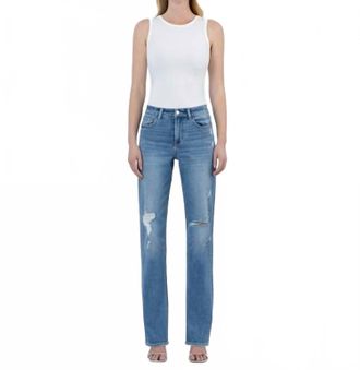 Flying Monkey High Rise Straight Leg Jeans In Blue