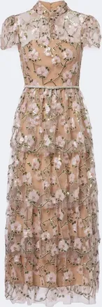 Self Portrait Belted embellished cocktail dress