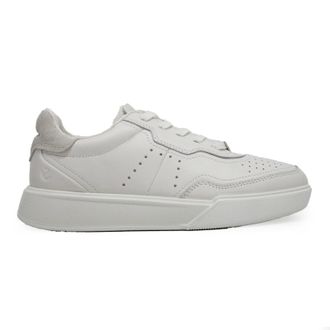 Ecco Ecco Street Court Leather Womens Fashion Trainers - White Shadow White - Size:UK 5-5.5
