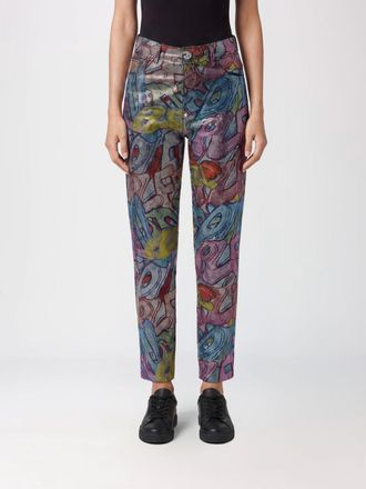 Philipp Plein High-Waisted Straight Jeans in Denim with Embroidery and Rhinestones