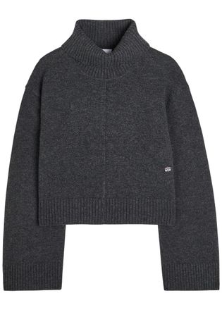 Ganni Turtle-neck Wool Jumper - Black - S (UK8-10 / S)