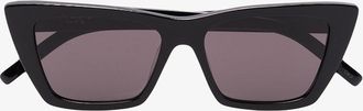 Saint Laurent Eyewear Black Mica Cat Eye Sunglasses - Unisex - Acetate