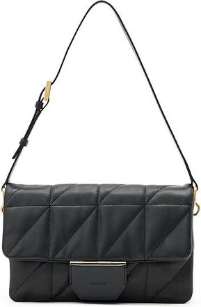 AllSaints Ondine Quilt Shoulder Womens Handbags Black, Leather