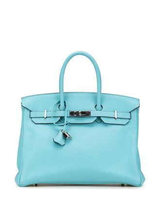 Hermès 2016 Togo Birkin Retourne 35 handtas - Blauw