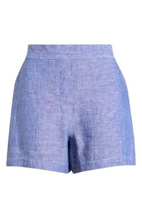 Frank & Eileen Linen Pull-On Shorts in Navy Linen at Nordstrom, Size X-Small