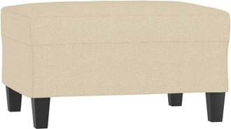 vidaXL Reposapiés de tela crema 70x55x41 cm Vidaxl