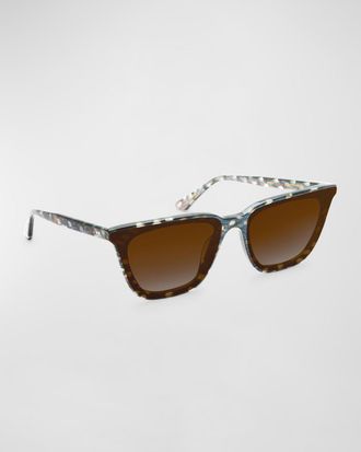 Krewe Bowery Nylon Acetate Cat-Eye Sunglasses