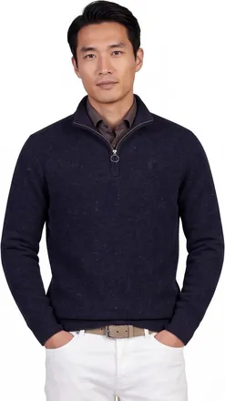 Barbour wollen trui Barbour donkerblauw effen normale fit