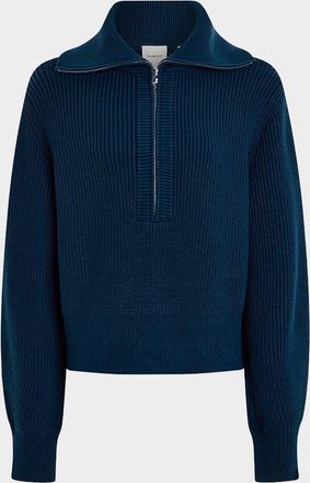 Varley Maura Half-Zip Ribbed Knit Pullover