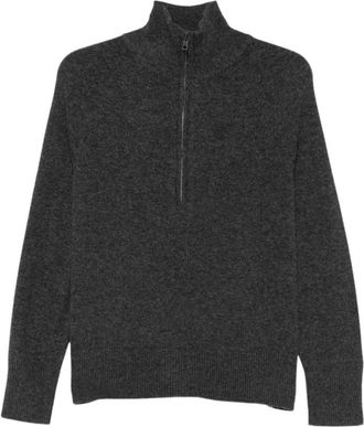 Alpha Studio Pullover met hoge hals - Dames - Coltruien - Grijs - L - Wol - Truien & Vesten