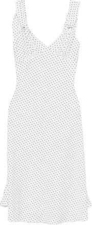 Frankies Bikinis Aurora Polka Dot Ruffled Midi Dress