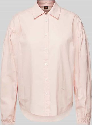 Boss Orange by Hugo Boss BOSS Orange Relaxed Fit Bluse mit Ballon&auml;rmeln Modell Barby in Hellrosa, Gr&ouml;&szlig;e XS