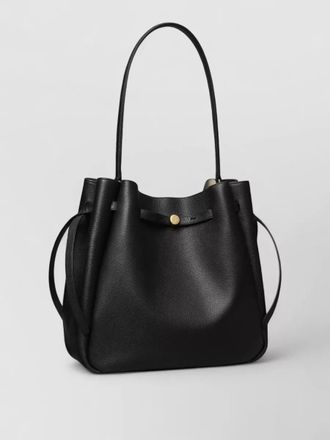 Tory Burch large leather bucket bag with button detail