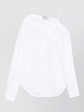 Coperni cotton asymmetric long-sleeve shirt