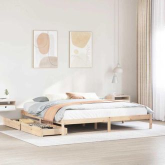 vidaXL Estructura De Cama Sin Colch&oacute;n Madera Maciza De Pino 180x200 Cm Vidaxl