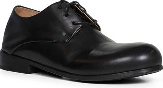Mars&egrave;ll Mens Derby Shoes Capozucca Black Leather Calf Lace-Up Flat