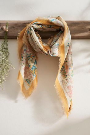 Terrain Frayed Floral Scarf