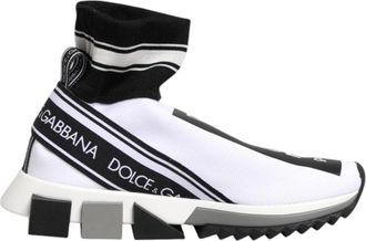 Dolce & Gabbana Zwart Wit Sorrento Sokken Sneakers Schoenen - Dames - Sneakers - Wit - 38 EU - Schoenen