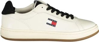 Tommy Hilfiger Leather Sneaker - Dames - Sneakers - Wit - 40 EU - Leer - Schoenen