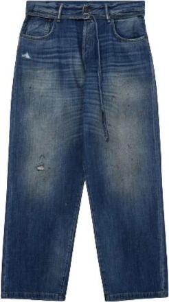 Acne Studios 1981 Straight Jeans - Dames - Regular Fit Jeans - Blauw - W27 - Leer - Jeans